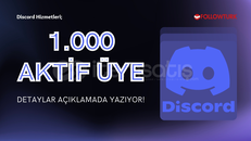 1000 Discord 7/24 Aktif Sunucu Üye | GARANTİLİ