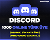 ⭐1000 DİSCORD 7/24 AKTİF TÜRK ÜYE | GARANTİLİ⭐