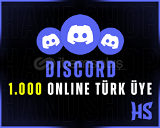 1000 Discord 24/7 Active Turkish Member | GUARANTEED