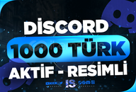 ⭐1000 Discord 7/24 Aktif Türk Üye - RESİMLİ⭐