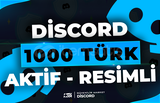 ⭐1000 Discord 7/24 Aktif Türk Üye - RESİMLİ⭐