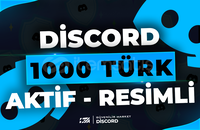1000 Discord 7/24 Aktif Türk Üye - RESİMLİ
