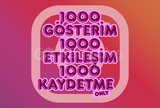 ⚡ 1000 | ETKİLEŞİM KAYDETME GÖSTERİM