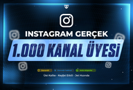 1.000 Gerçek Kanal Üyesi - Garantili - Instagram