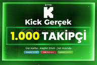 1.000 Gerçek Takipçi | Garantili - Kick