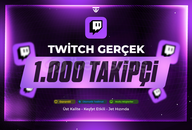 1.000 Gerçek Takipçi | Garantili - Twitch