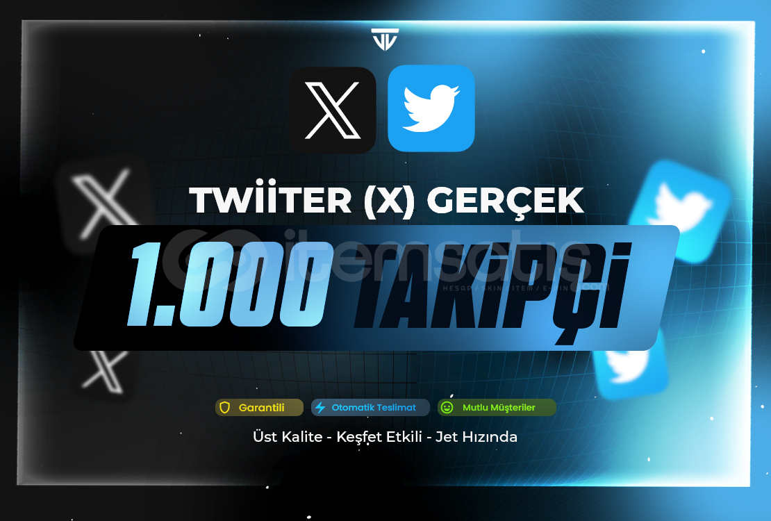 1.000 Gerçek Takipçi | Garantili - Twitter (x) 1.000 Gerçek Takipçi | Garantili - Twitter (x)
