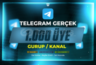 1.000 Gurup/Kanal Üyesi | Garantili - Telegram