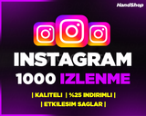 ⭐[GARANTİLİ] 1000 INSTAGRAM GERÇEK İZLENME⭐