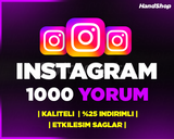 ⭐[GARANTİLİ] 1000 INSTAGRAM GERÇEK YORUM⭐