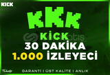 1.000 A. İzleyici | 30 Dakika | Garanti | Kick