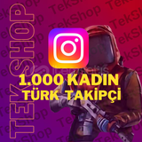 1.000 Kadın Türk Takipçi 365 GÜN - Hızlı Teslim