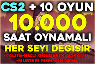 ❤️1000+ SAAT CS2 + 10 OYUN | İLK MAİL