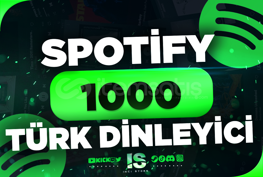 1000 Spotify Aylık Türk Dinleyici 1000 Spotify Aylık Türk Dinleyici