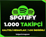 1000 Spotify Takipçi kaliteli datadır