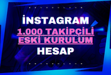 1.000 Takipçili Eski Kurulum Instagram Hesap