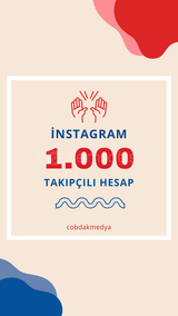 1000 TAKİPÇİLİ HESAP SİTENİN EN UCUZU