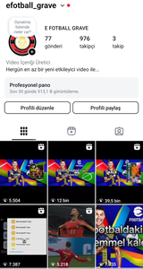1000 Takipçili Pes içerik hesabı