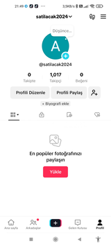 1000 takipçili tiktok hesabi