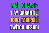 ❤️1000 TAKİPÇİLİ TWİTCH HESABI❤️ 1 AY GARANTİ