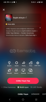 1000 takipçli hesap Live stüdyo açık ucuza