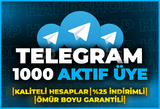 ⭐[GARANTİLİ] 1000 TELEGRAM GERÇEK AKTİF ÜYE⭐