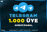 1000 Telegram Kanal/Gurup Üyesi | Garanti | #1