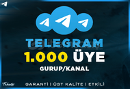 1.000 Telegram Kanal/Gurup Üyesi | Garanti | #1