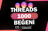 1000 Threads Gerçek BEĞENİ | HIZLI