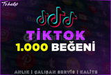 1.000 TİKTOK BEĞENİ | 1 SANİYEDE GÖNDERİM