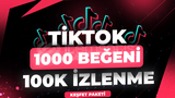 ⭐ 1000 TikTok Like + 100K İzlenme [Keşfet Pkt.]