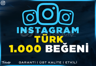 1.000 Türk Gerçek Beğeni - Garantili - Ig