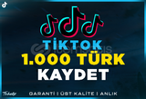 1.000 Türk Kaydetme TikTok | Garanti | #1