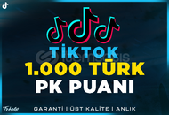 1.000 Türk PK Şavaş Puanı TikTok | Garanti | #1