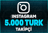5.000 Türk Takipçi - Garantili - Hızlı
