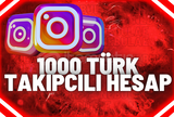 1000 TÜRK TAKİPÇİLİ INSTAGRAM HESAP