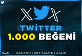 1.000 Twitter Beğeni | Garanti | #1