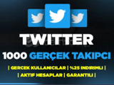 1000 Twitter Gerçek Takipçi | GARANTİLİ ⭐