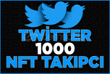 1000 Twitter NFT-Kripto Takipçi