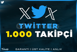 1.000 Twitter Takipçi | Garanti | #1