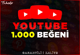 1.000 Youtube Beğeni | Kalite | Garantili
