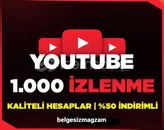 1.000 Youtube İzlenme kaliteli 