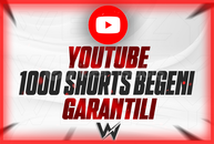 1000 YOUTUBE SHORTS BEĞENİ KALİTELİ ANINDA