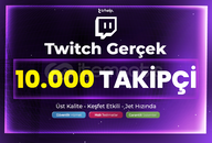 10.000 Gerçek Takipçi | Garantili - Twitch