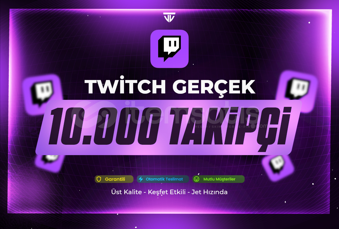 10.000 Gerçek Takipçi | Garantili - Twitch 10.000 Gerçek Takipçi | Garantili - Twitch