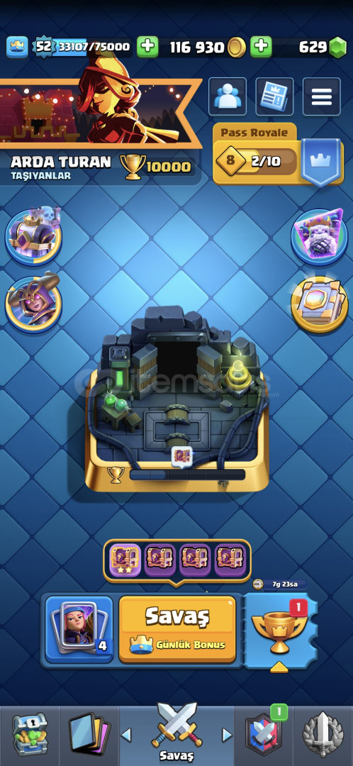 10000 KUPA 7 YILLIK 11 EVRİMLİ HESAP 10000 KUPA 7 YILLIK 11 EVRİMLİ HESAP