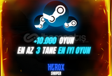  10000+ OYUNLU STEAM HESABI + 3 GARANTİ