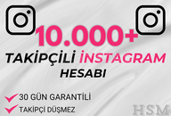 10.000+ TAKİPÇİLİ İNST HESAP- 30 GÜN GARANTİLİ