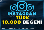 10.000 Türk Gerçek Beğeni - Garantili - Ig