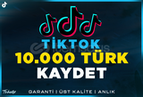 10.000 Türk Kaydetme TikTok | Garanti | #1